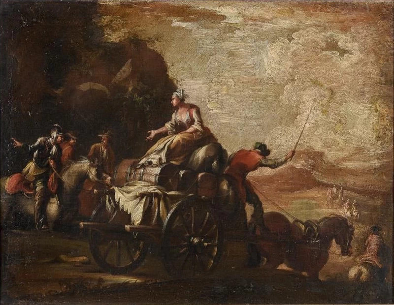 Paesaggio con viandanti
